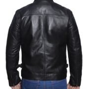Red Stripe Leather Jacket