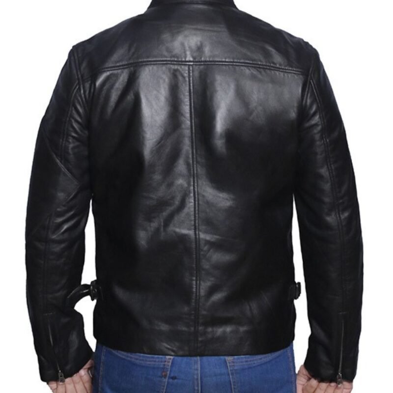 Red Stripe Leather Jacket